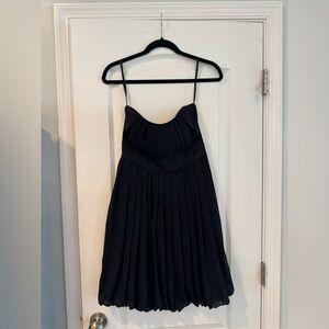 White House Black Market Strapless Black Dress